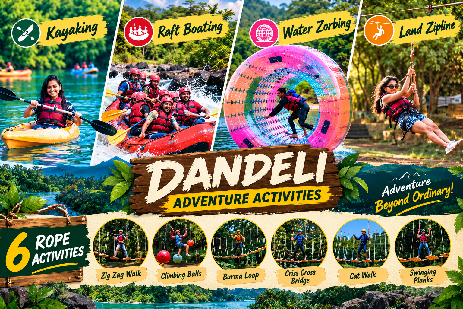 4 Adventure + 6 Rope Activities 10 Combo