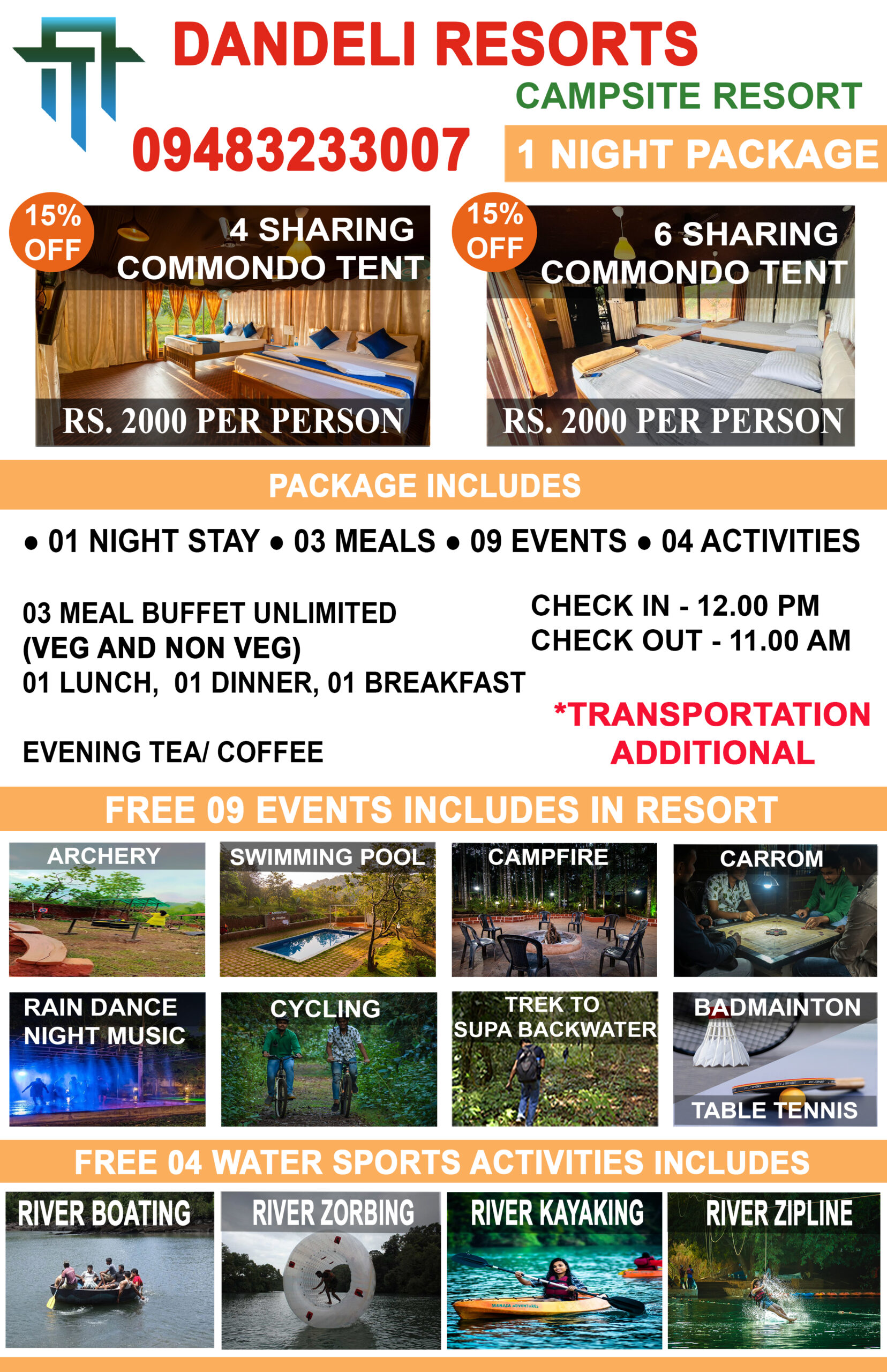 FIREFLYES PACKAGE Dandeli adventure Packages
