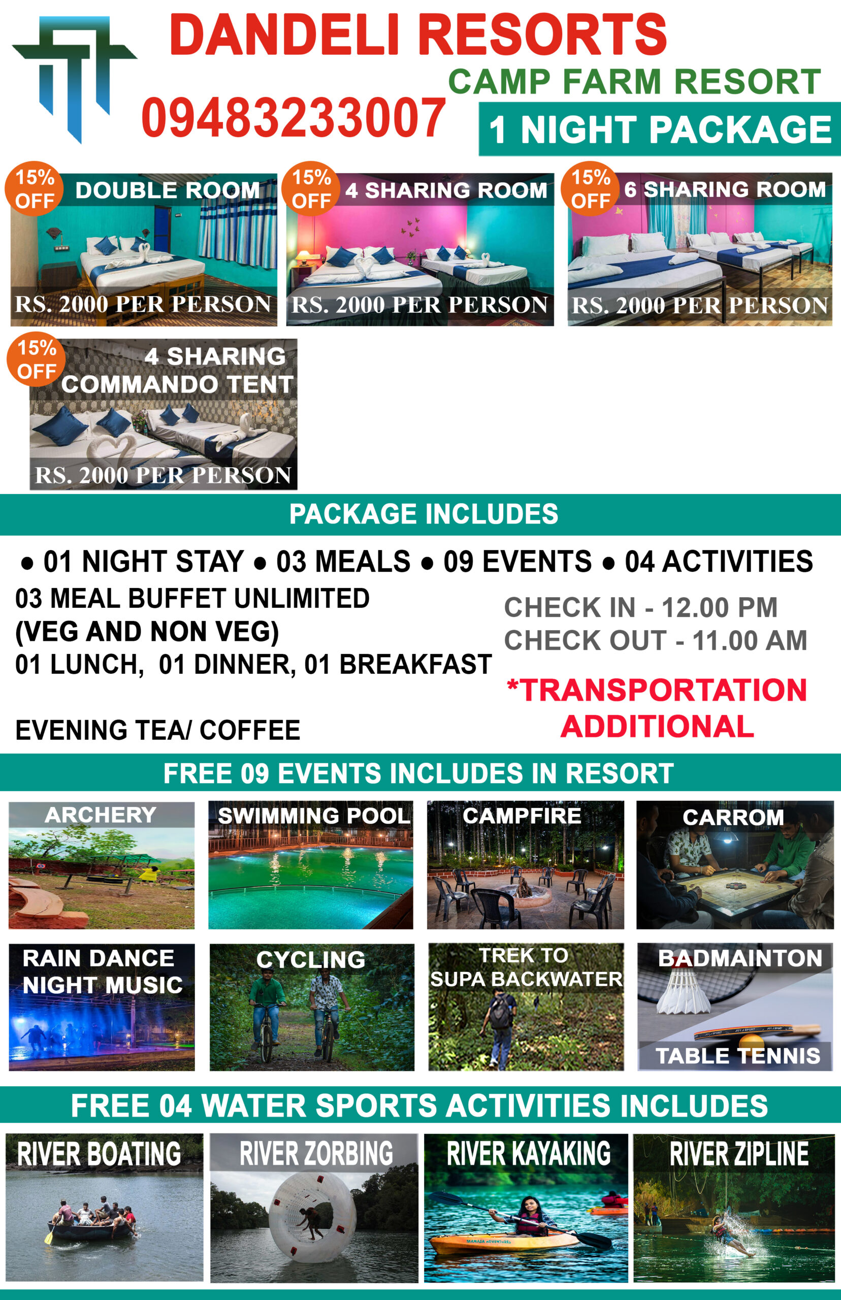 FLY CATHER PACKAGE Dandeli adventure Tours